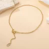 Collier luxe chaîne dorée fermoir toggle