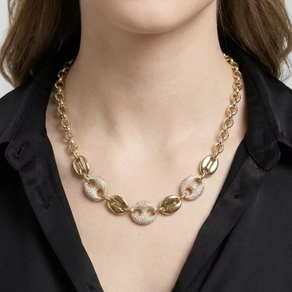 Collier luxe maillons dorés...