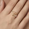 Bague Ajustable à Breloques Strass – Bijou Tendance Femme