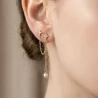 Boucles d’Oreilles Pendantes avec Perle – Bijou Femme Chic