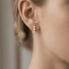 Boucles d’Oreilles Pendantes Strass en Acier Inoxydable