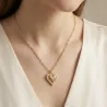 Collier Cœur en Acier Inoxydable avec Perles