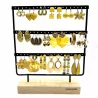 Pack de 18 boucles d'oreilles acier - JAUNE