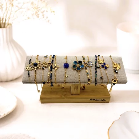 Pack de 12 bracelets acier - marine