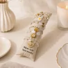 Pack de 12 bracelets cristal de verre et acier - blanc