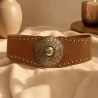 Ceinture large élastique à boucle métal – Style bohème chic