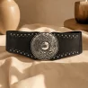 Ceinture large élastique à boucle métal – Style bohème chic