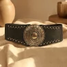 Ceinture large élastique à boucle métal – Style bohème chic