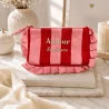 Pochette rayée à message “Amour toujours” avec volants
