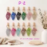 Pack de 12 porte-clés messages assortis – Couleurs mélangées