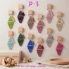 Pack de 12 porte-clés messages assortis – Couleurs mélangées