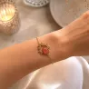Bracelet goutte en acier inoxydable doré – Bracelet fin élégant