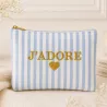 Pochette à rayures J’ADORE