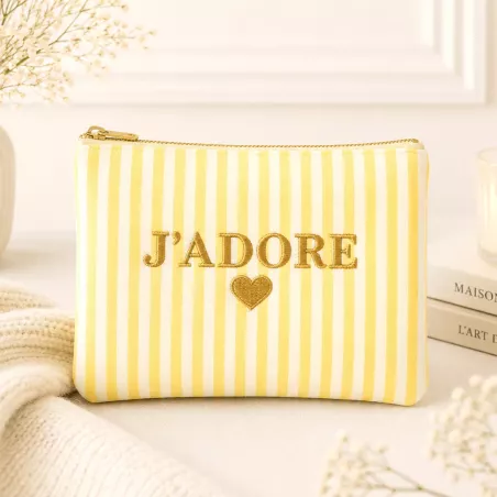 Pochette à rayures J’ADORE