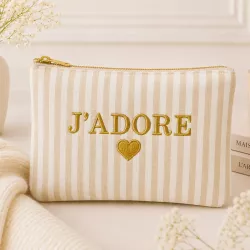 Pochette à rayures J’ADORE