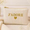 Pochette à rayures J’ADORE
