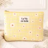 Pochette à message La Vie est belle - Fleurs