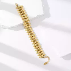 Bracelet doré maillons ovales en acier inoxydable