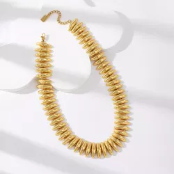 Collier doré maillons ovales en acier inoxydable