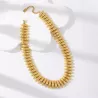 Collier doré maillons ovales en acier inoxydable