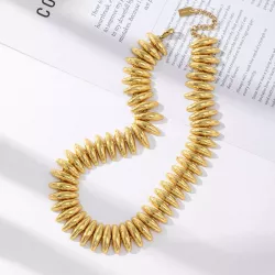 Collier doré maillons ovales en acier inoxydable