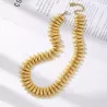 Collier doré maillons ovales en acier inoxydable