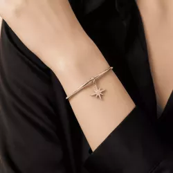 Jonc acier étoile avec strass