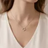Collier trèfle avec strass motif luxe