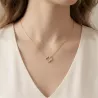 Collier trèfle avec strass motif luxe