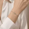 Bracelet chaîne motif luxe avec strass
