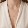 Collier Y motif luxe en acier inoxydable