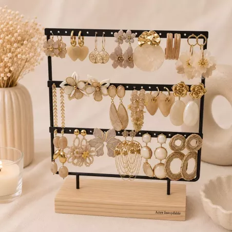 Pack de 18 boucles d'oreilles acier - NUDE