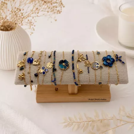 Pack de 12 bracelets acier - marine