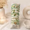 Pack de 12 bracelets cristal de verre et acier - vert