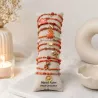 Pack de 12 bracelets cristal de verre et acier - orange