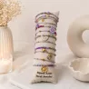 Pack de 12 bracelets cristal de verre et acier - parme
