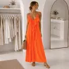Robe longue fluide à volants taille unique