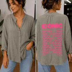 Chemise ICONIC oversize femme 100% coton