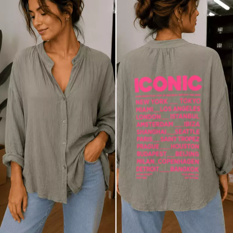 Chemise ICONIC oversize femme 100% coton