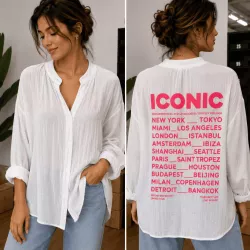 Chemise ICONIC oversize femme 100% coton