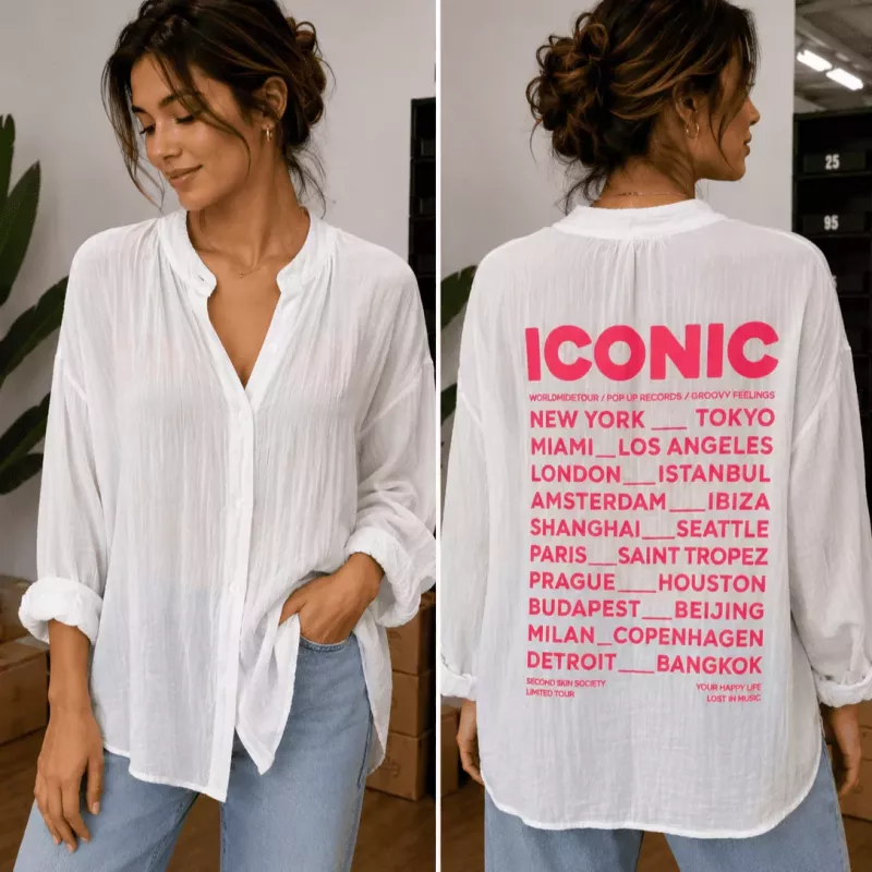 Chemise ICONIC oversize femme 100% coton