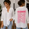 Chemise ICONIC oversize femme 100% coton