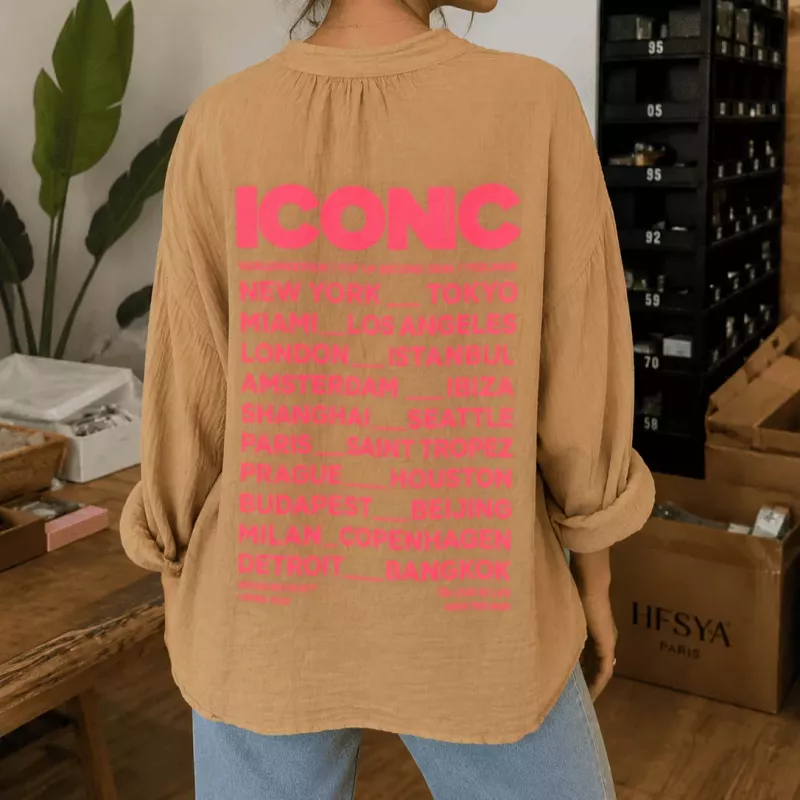 Chemise ICONIC oversize femme 100% coton