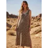 Robe Longue Femme Imprimée Léopard ou Zèbre Lurex | Taille Unique