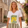 T-shirt Femme Limoncello Made in Italy | Col V Coton Stretch