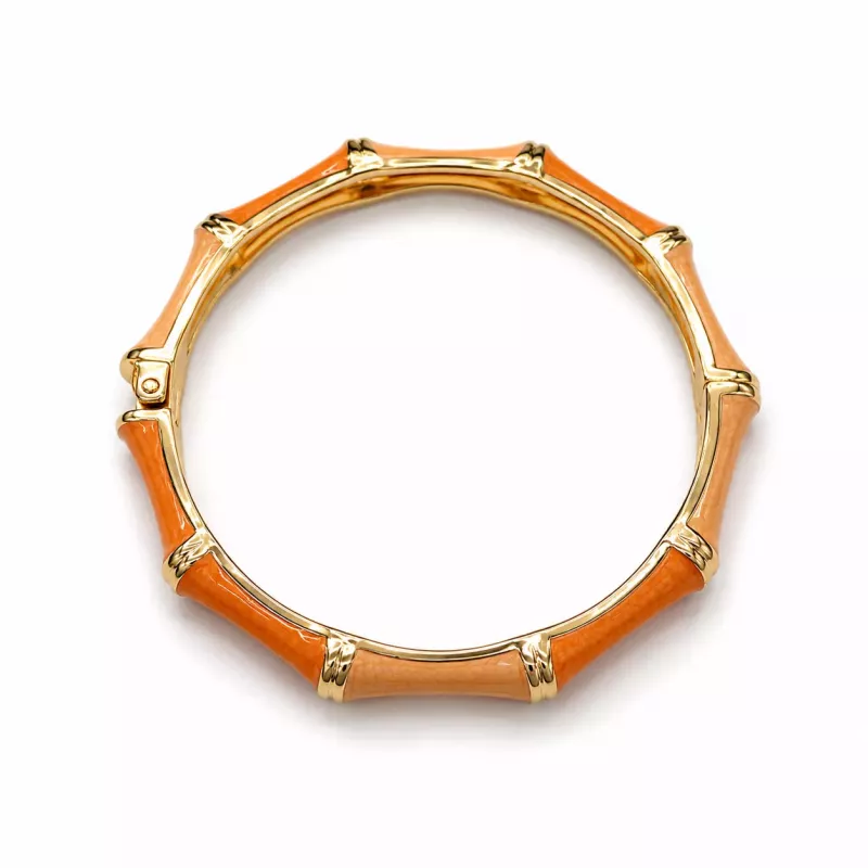 Bracelet jonc coloré effet bambou