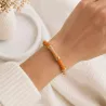 Bracelet jonc coloré effet bambou