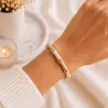 Bracelet jonc coloré effet bambou