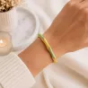 Bracelet jonc coloré effet bambou