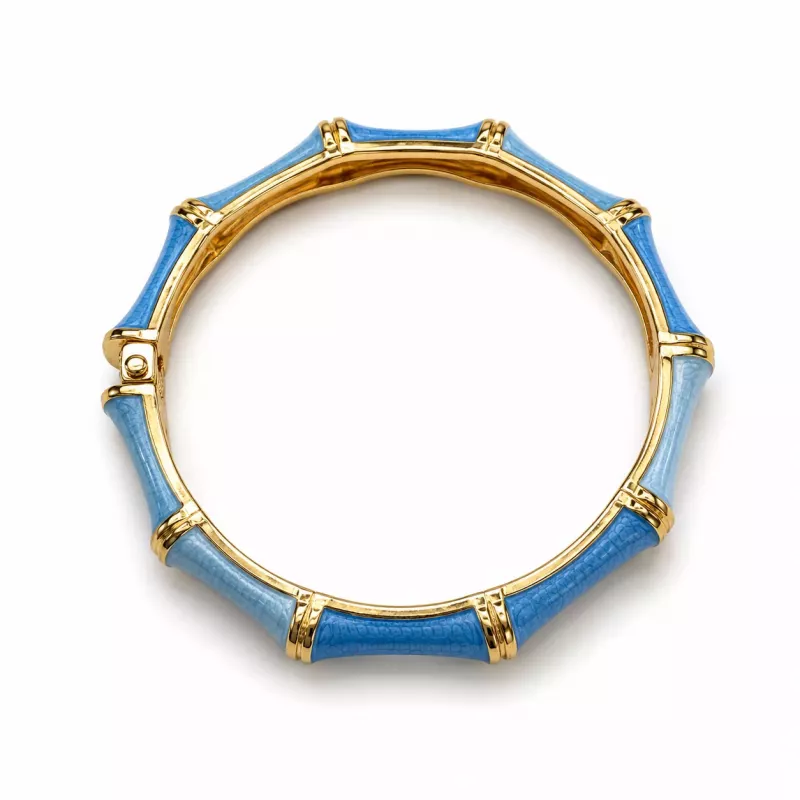Bracelet jonc coloré effet bambou